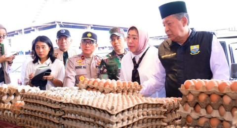 Wakapolda Bersama Satgas Pangan Sidak Pasar Angso Duo Jelang Ramadan